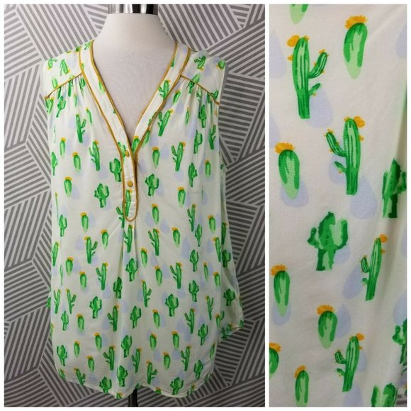 Modcloth Tops - Modcloth Plus Size 1X 16/18 Swing Top Cactus tank
